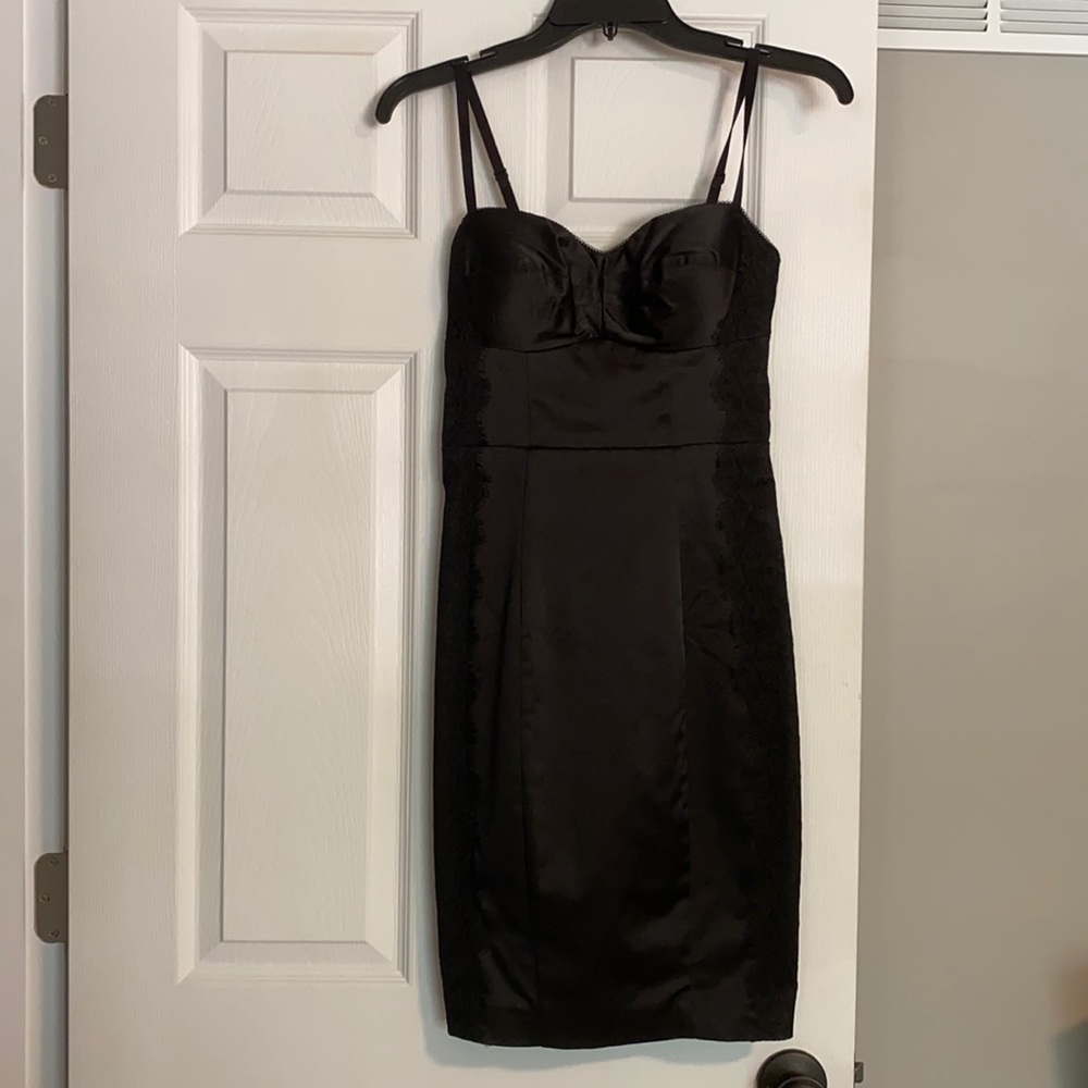 Guess Black Strap Bodycon Dress